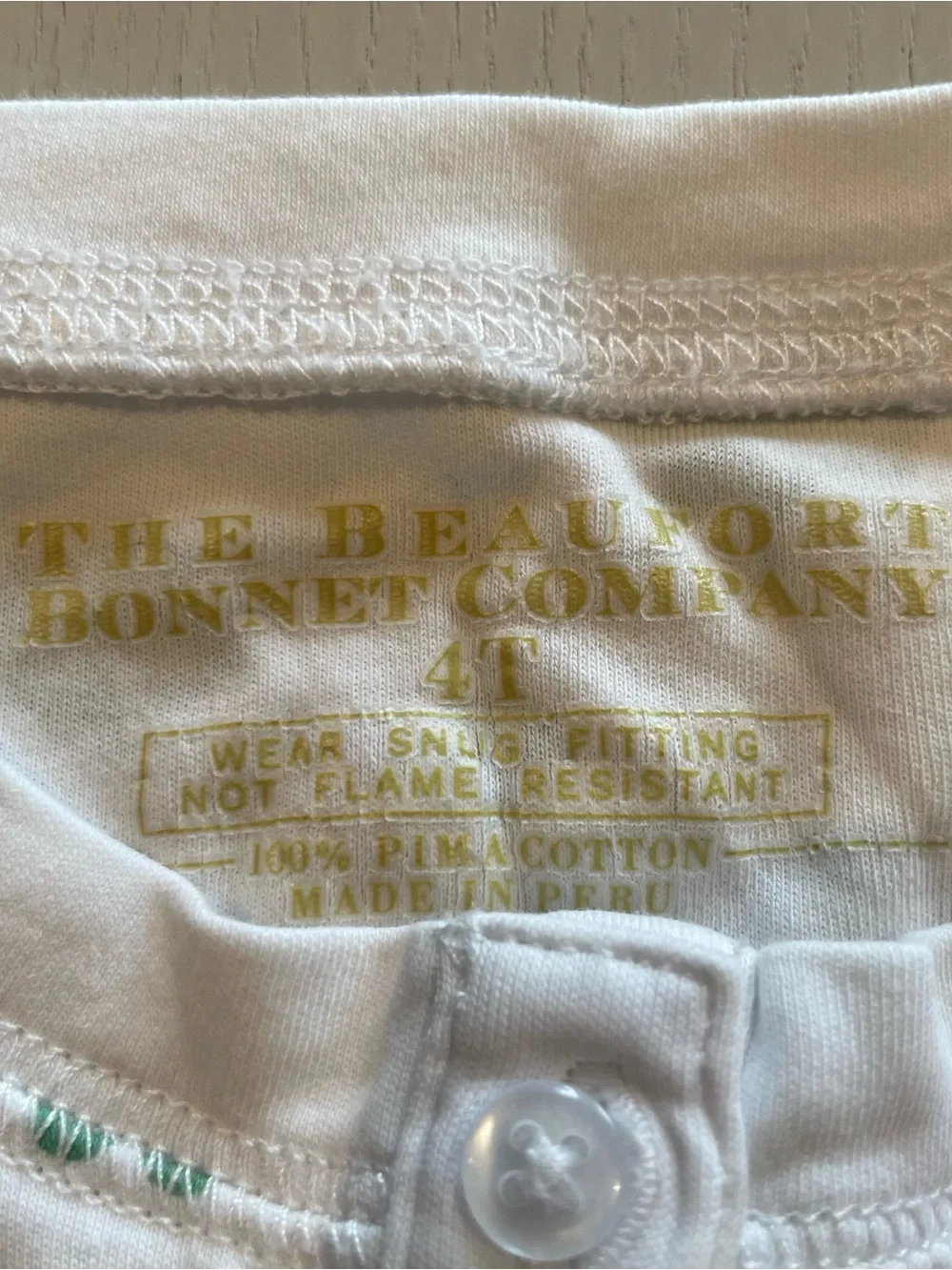 TBBC Beaufort Bonnet Company Sara Jane Pajama Set Crescent Clover Rainbows 4T
